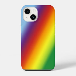 Coque Pour iPhone 14 Courage d'été arc-en-ciel en bandes dégradantes