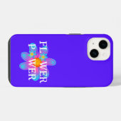Coque Pour iPhone 14 Courant de fleurs violet (Verso Horizontal)