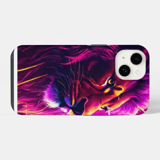 Coque Pour iPhone 14 couverture de l'iphone lion (Verso Horizontal)