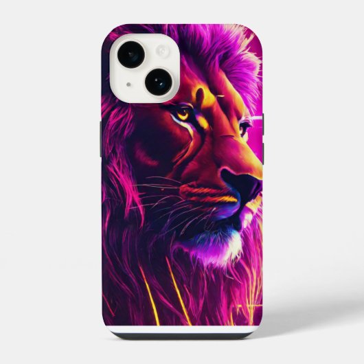 Coque Pour iPhone 14 couverture de l'iphone lion (Verso)