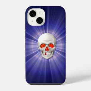 Coque Pour iPhone 14 Crâne 3D - Ange de la mort avec yeux de feu