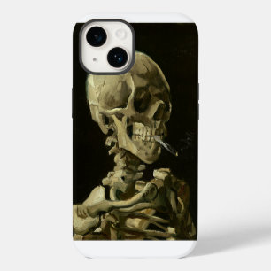 Coque Pour iPhone 14 Crâne avec Cigarette Van Gogh Coque-Mate