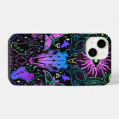 Coque Pour iPhone 14 Crâne de Cerf Psychédélique (Verso Horizontal)