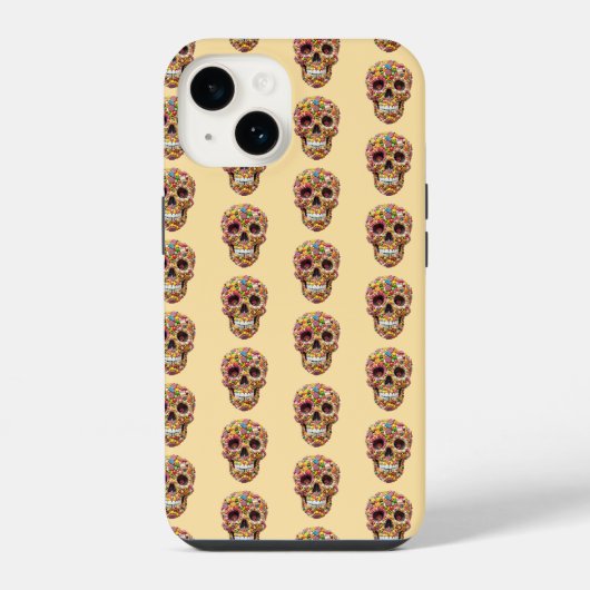 Coque Pour iPhone 14 Crânes Sucrés (Verso)