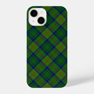 Coque Pour iPhone 14 Cranstoun tartan vert bleu plaid