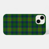 Coque Pour iPhone 14 Cranstoun tartan vert bleu plaid (Verso Horizontal)