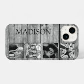 Coque Pour iPhone 14 Create Your Custom Photo Collage Rustic Farmhouse (Verso Horizontal)