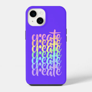 Coque Pour iPhone 14 Créer Arc-en-ciel & Violet