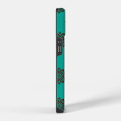 Coque Pour iPhone 14 "Crimson Scrolls - Bold Elegance" (Côté droit)