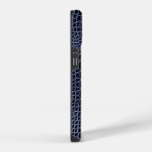 Coque Pour iPhone 14 Crocodile bleu marine (Côté droit)