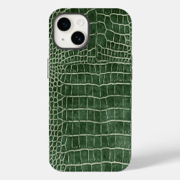 Coque Pour iPhone 14 Crocodile des Faux vertes
