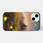 Coque Pour iPhone 14 Crystal Fields dans un Coque-Mate doré Sunset (Verso Horizontal)