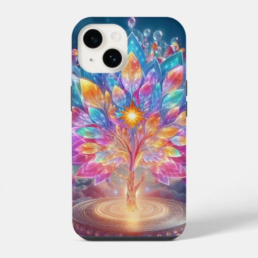 Coque Pour iPhone 14 Crystal Tree (Verso)