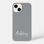 Coque Pour iPhone 14 Customized Simple Stylish Modern Black Colour  (Verso)