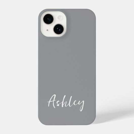 Coque Pour iPhone 14 Customized Simple Stylish Modern Black Colour (Verso)