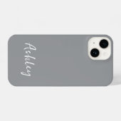 Coque Pour iPhone 14 Customized Simple Stylish Modern Black Colour  (Verso Horizontal)