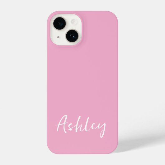 Coque Pour iPhone 14 Customized Simple Stylish Modern Minimal Monogram (Verso)