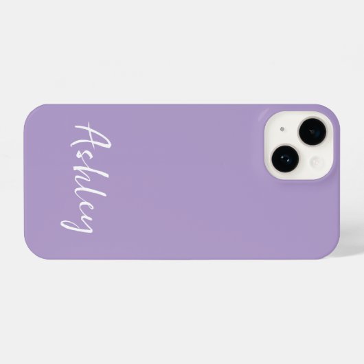 Coque Pour iPhone 14 Customized Simple Stylish Modern Minimal Monogram  (Verso Horizontal)