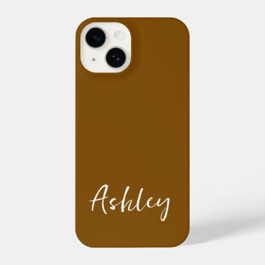 Coque Pour iPhone 14 Customized Simple Stylish Modern Minimal Monogram  (Verso)