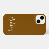 Coque Pour iPhone 14 Customized Simple Stylish Modern Minimal Monogram  (Verso Horizontal)