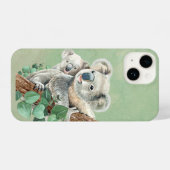 Coque Pour iPhone 14 Cute aquarelle Australien Koala Oears Faune (Verso Horizontal)