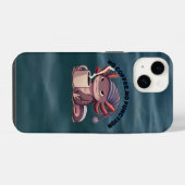 Coque Pour iPhone 14 Cute Axolotl "No Coffee No Function" iPhone 14Case (Verso Horizontal)