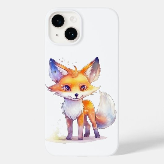 Coque Pour iPhone 14 Cute Baby Fox iPhone 14 Coque (Verso)