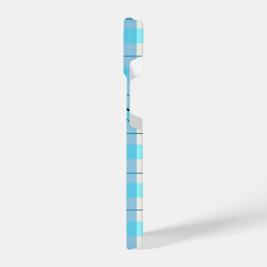 Coque Pour iPhone 14 Cute Bleu Buffalo Plaid (Côté gauche)