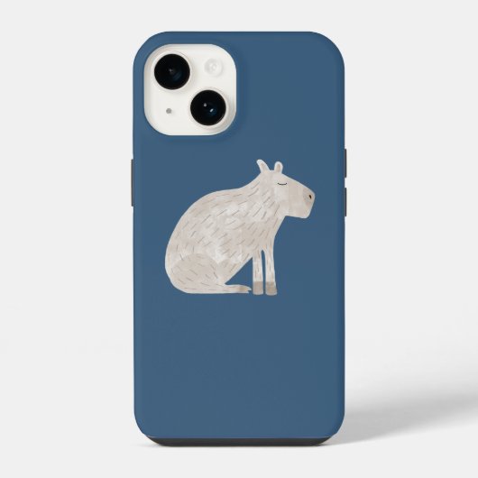 Coque Pour iPhone 14 Cute Capybara (Verso)