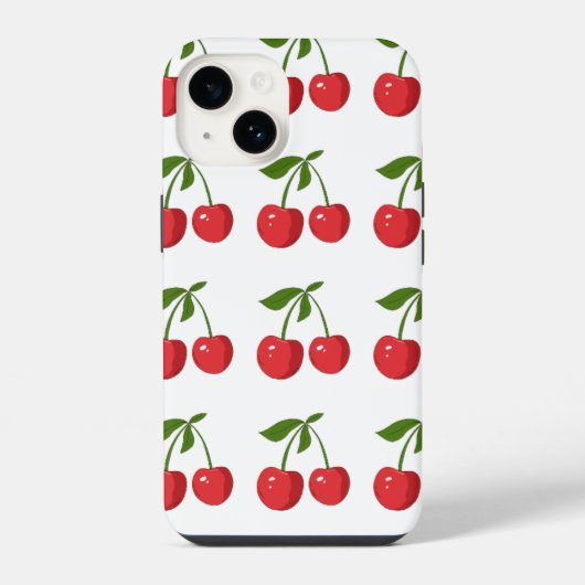 Coque Pour iPhone 14 Cute coque iphone rouge cerisier - pour tous les m (Verso)