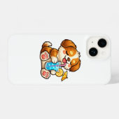 Coque Pour iPhone 14 Cute Dog Summer Drink (Verso Horizontal)