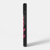 Coque Pour iPhone 14 Cute Fire Splash Noir Ninja Chat Guerrier (Côté gauche)