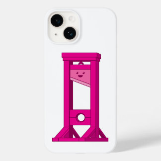 Coque Pour iPhone 14 Cute Kawaii rose Guillotine blanc iPhone 14 Coque