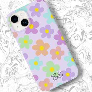 Coque Pour iPhone 14 Cute multicolore marguerites rétro marguerites gir