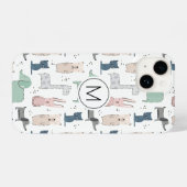 Coque Pour iPhone 14 Cute Pastel Baby Motif animal (Verso Horizontal)