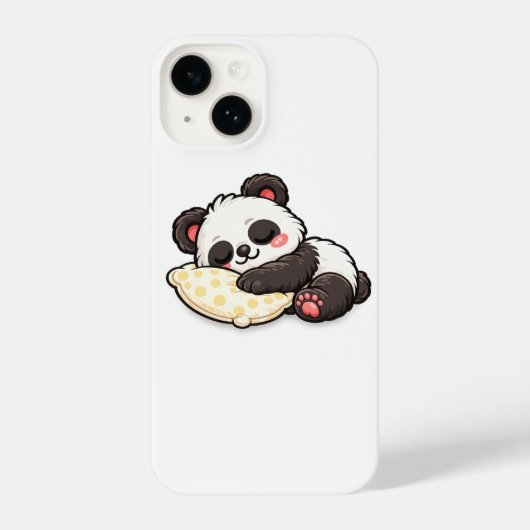 Coque Pour iPhone 14 Cute Sleeping Panda with Pillow (Verso)
