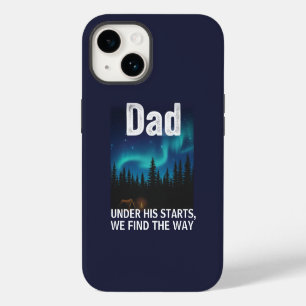 Coque Pour iPhone 14 Dad Camping sous les lumières du Nord Personnalisa