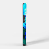 Coque Pour iPhone 14 Daisy Bleu Brillante  (Côté droit)