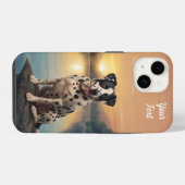 Coque Pour iPhone 14 Dalmatien par lac (Verso Horizontal)