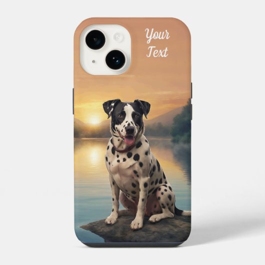 Coque Pour iPhone 14 Dalmatien par lac (Verso)