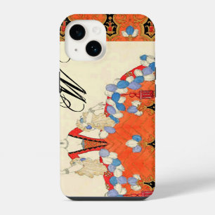 COQUE POUR iPhone 14 DAME ORANGE DÉCO CRÉATEUR DE COSTUMES DE MODE MONO