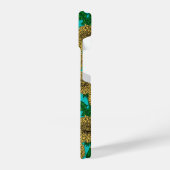 Coque Pour iPhone 14 Dandelions sur turquoise (Côté gauche)