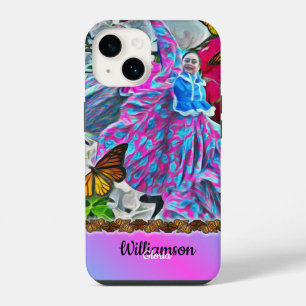 Coque Pour iPhone 14 Danse avec Fleurs & Papillons PV01