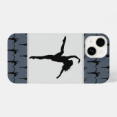 Coque Pour iPhone 14 Danse de ballet Silhouette femme fille (Verso Horizontal)