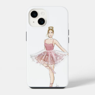 Coque Pour iPhone 14 danseuse de ballet, croquis de mode,
