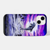 Coque Pour iPhone 14 Dauphin clair de lune (Verso Horizontal)