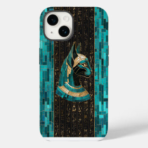 Coque Pour iPhone 14 Déesse féline égyptienne Bastet - Art mosaïque