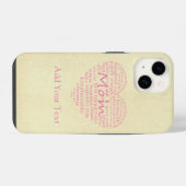 Coque Pour iPhone 14 Définition d'un contour de cœur de mère par STaylo (Verso Horizontal)