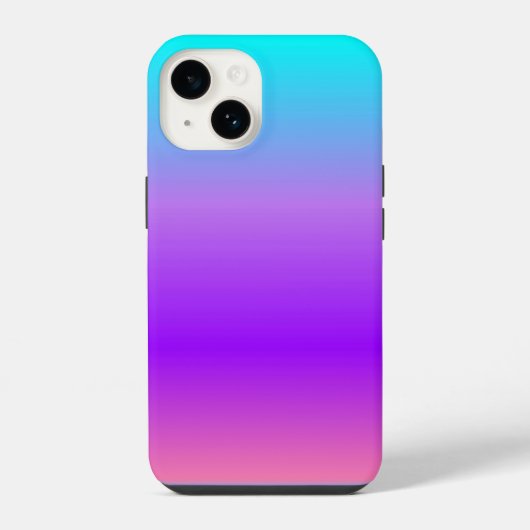 Coque Pour iPhone 14 Dégradé bleu violet  (Verso)