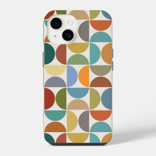 Coque Pour iPhone 14 Demi-cercles MCM Grand motif couleur sur crème